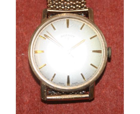 Rotary - a 9ct gold manual wind gentlemans wristwatch Birmingham 1989, the 21 jewel movement numbered 1702/03