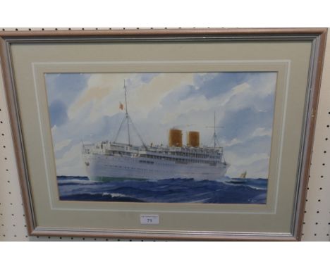 K. Glen (20th/21st century), 'Reina Del Pacifico', watercolour, 26cm x 42cm
