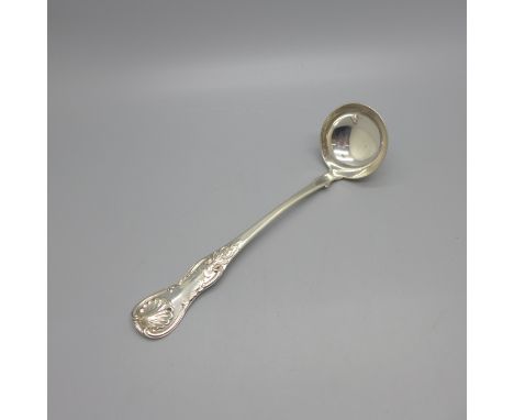 A William IV Scottish silver ladle, Glasgow 1836, Paul Aitken I, 38g, 16cm 