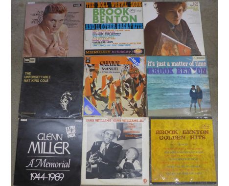 A collection of LP records, 1950's to 1970's, Bob Dylan, Rolling Stones, Blues, etc. 