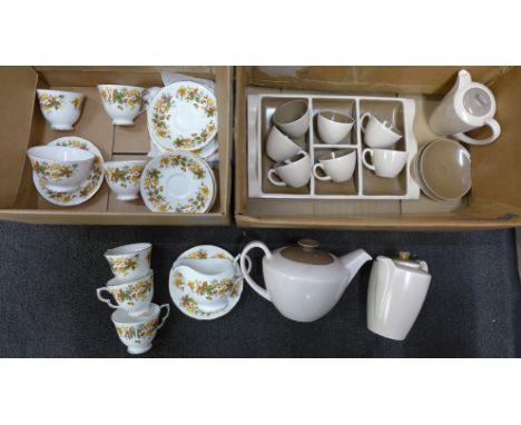 A Poole Pottery coffee set and a Queen Anne bone china tea set **PLEASE NOTE THIS LOT IS NOT ELIGIBLE FOR POSTING AND PACKING