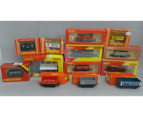 Fourteen Hornby 00 gauge wagons, boxed 