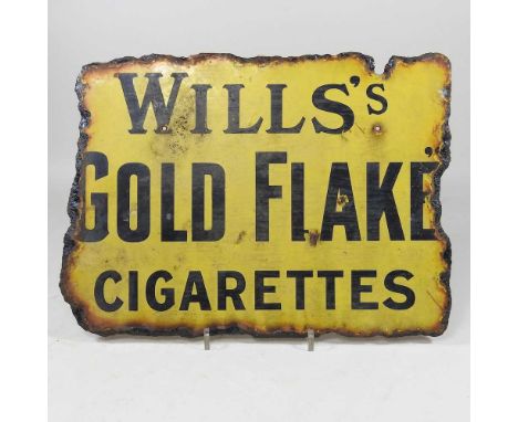 A vintage Wills's Gold Flake double sided advertising sign, 27 x 36cm