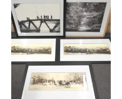 A collection of limited edition prints, to include views of Barnard Castle, all bearing a label for Vintage Graphics, largest