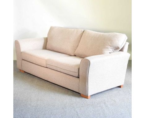 A modern sand coloured two seater sofa, by Next206w x 92d x 80h cm