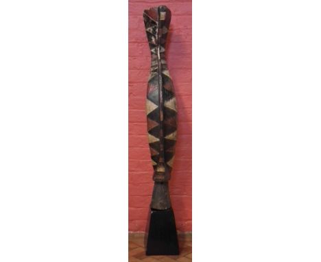 Baga Snake, 121cm high excluding base.     All lots in this Tribal and African Art Sale are sold subject to V.A.T. Therefore 