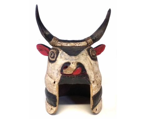 Dugn'be Ox mask, 42cm high       All lots in this Tribal and African Art Sale are sold subject to V.A.T. Therefore £100 hamme