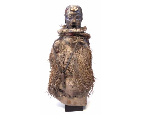 Fon Bocio encrusted figure group, 39cm high     All lots in this Tribal and African Art Sale are sold subject to V.A.T. There