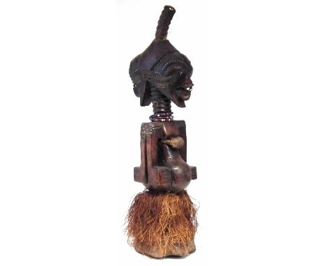 Songye Nkisi Janus Power figure or Fetish,  90cm overall height.     All lots in this Tribal and African Art Sale are sold su