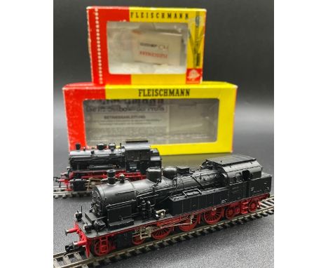 Two HO gauge boxed Fleischmann Locomotives - both Tested Runners(800g)Fleischmann 4077 Class 78 4-6-4 Tank loco in German DRG