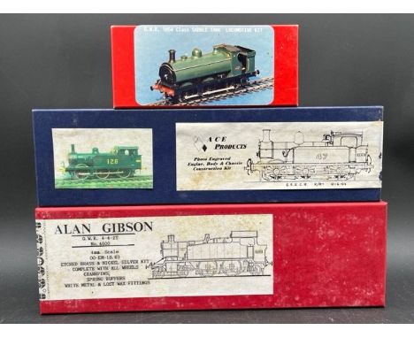Three OO White Metal Locomotive kits(1100g)Finecast F158 GWR 1854 Saddle Tank - includes instructions appears complete and no