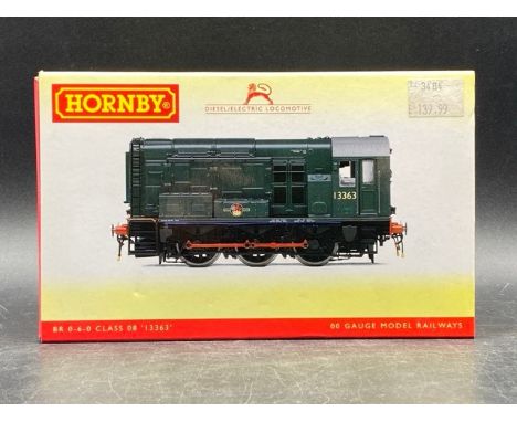 Hornby R3484 Class 08 shunter 13363 in BR green with red con rods(400g)From collection that appears not previously run'As New