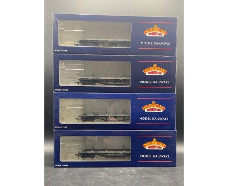 4 Boxed Bachmann Branchline 33-856A 30 ton bogie bolster wagon in BR grey B943405(500g) Condition: Rollling Stock - Very Good