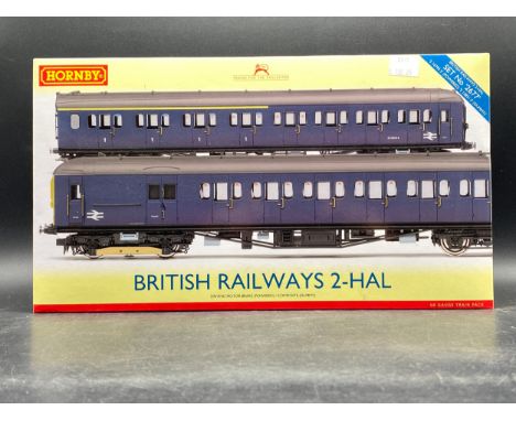 Hornby R3341 Class 2-HAL 2 Car EMU 2677 in BR blue(700g)From collection that appears not previously run'As New'Box showing mi