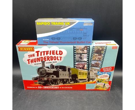Hornby R3186 Trains On Film: Titfield Thunderbolt train pack with 14xx, lowmac, toad brake van & DVD of film (DCC Fitted) - T