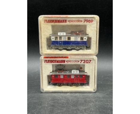 Two N gauge Fleischmann piccolo cased Railcars - Tested Non Runners(250g)Fleischmann 7969 Class ET99 ELB 215 Rack & Pinion Lo