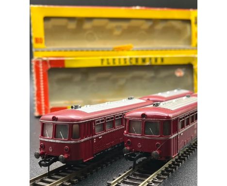 Two HO gauge boxed Fleischmann 2 Car Rail-bus - One Tested Runner(750g)Fleischmann 1370-2 Class VT 98 railcar & trailer of th