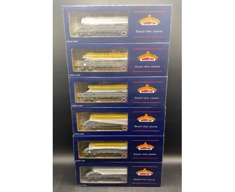 Six Boxed Bachmann Branchline 37-328A 90 Ton JGA glw bogie hopper wagon "Tarmac" (Interim livery) - NACO19174(1400g) Conditio