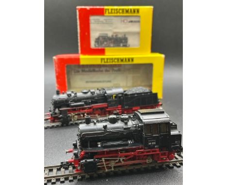 Two HO gauge boxed Fleischmann Locomotives - both Tested Runners(1000g)Fleischmann 944156 DRG Br56 Steam locomotive 2-8-0 #56