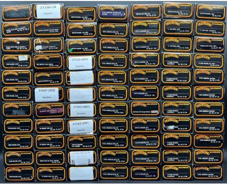 77 OO gauge Mainline Rolling stock wagons and vans each boxed(5400g)includes:- Cattle wagons (11)Steel Mineral/Coal BR (12)Ho