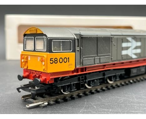 Hornby R250 Class 58 58001 in Railfreight Red Stripe Livery - Tested Runner(350g)Generic box Condition: Locomotive - Good