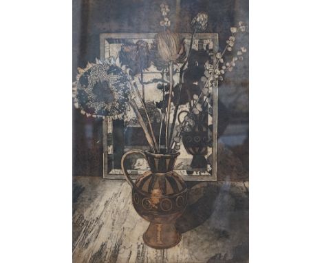 Richard Bawden (1936-2024), artist's proof etching with aquatint, 'Dried plants', signed in pencil, 59 x 40cm. Condition - fa