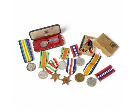 Eleven mainly WWII medals, including; The Africa Star with a clasp for the 8th Army,The 1939-1945 Star,The Italy Star,The Fra