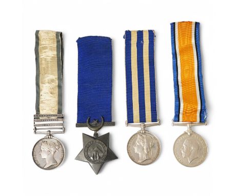 Battle of Trafalgar interest; Four medals awarded to members of the Robertson family. A Victorian naval General Service Medal