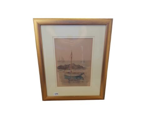 WILLIAM DOHERTY WEIR - WATERCOLOUR - GROOMSPORT - PRINT OF SERIES 4 OF 4 34CM X 25CM