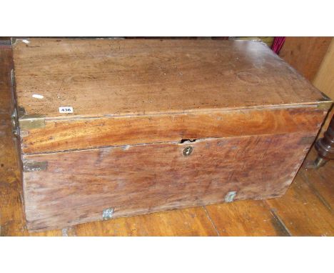 19th c. brassbound camphor wood trunk (A/F)