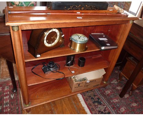 Victorian light oak bookshelves