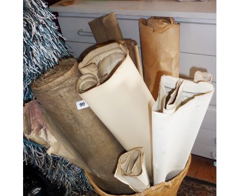 Quantity of Ordnance Survey large scale maps from 1890s, several linen-backed