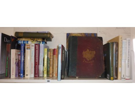 Shelf of assorted books including "Southwold-an earthly paradise" an illustrated biography of Darcy Bussel etc 