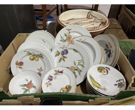 A box of Royal Worcester dinnerware.