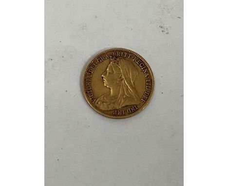 Gold Coin. A Victorian half sovereign. 1901.