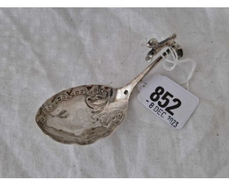 A Dutch Caddy Spoon The Terminal With A Prancing Dog