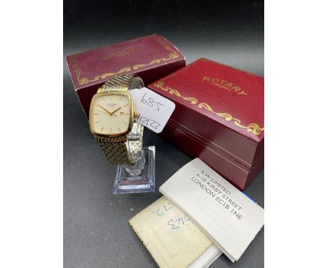A Gents Rotary Wrist Watch In Rotary Box