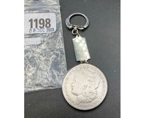 Morgan Dollar 1887 Key Fob