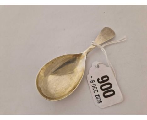 A Plain Oe Pattern Caddy Spoons, Sheffield 1910 By Ha
