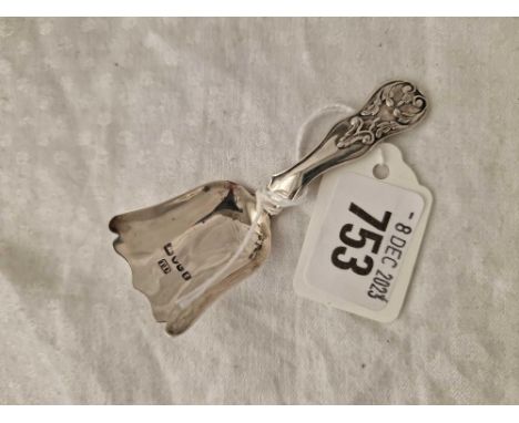 A Caddy Spoon Decorated With Scroll Work, Birmingham 1851 By Td