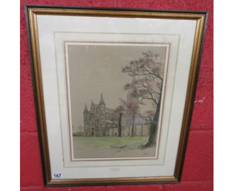 Cecil Aldin print - Salisbury Cathedral
