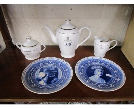 Commemorative plates &amp; tea service by Wedgwood
