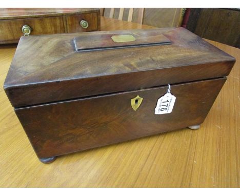 Mahogany tea caddy