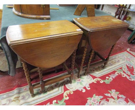 2 small bobbin turned gateleg tables
