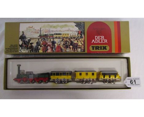 Trix H0 'Der Adler' set (First German train) with engine and 3 coaches