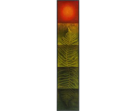 Rudolf HausnerBewegung, Rhythmische Komposition in fünf Takten II1961Tempera und Harzölfarben auf Seide, montiert auf Novopan