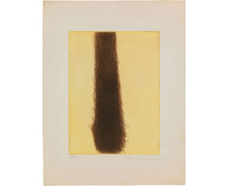 Arnulf RainerVertikale Überdeckung1964/65Kaltnadelarbeit auf Zink mit unterdruckter Farb-Tonplatte; ungerahmt43,7 x 31,9 cm (