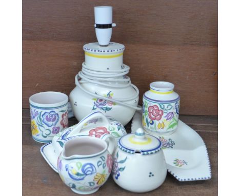 Seven items of Poole pottery