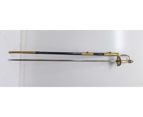 A Victorian Royal household court sword, with scabbard