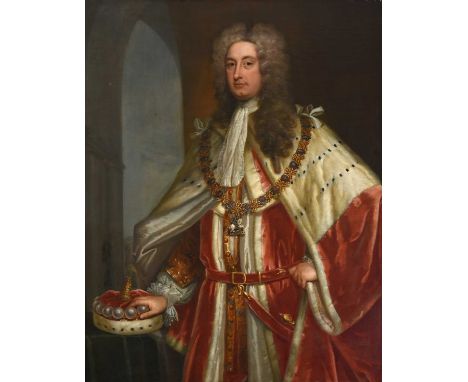 Follower of Sir Godfrey Kneller (1646-1723)Portrait of a gentleman, possibly Charles Townshend, second Viscount Townshend sta